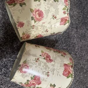 Floral Cream and Pink Decorative Planters